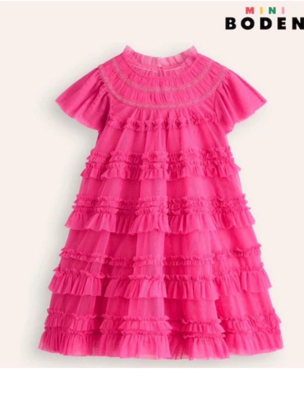 Mini Boden Ruffle Tiered Dress